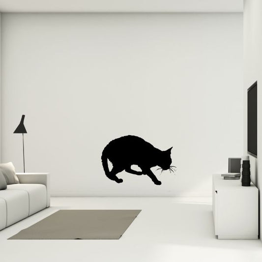 Image of Curled Tail Cat Decal