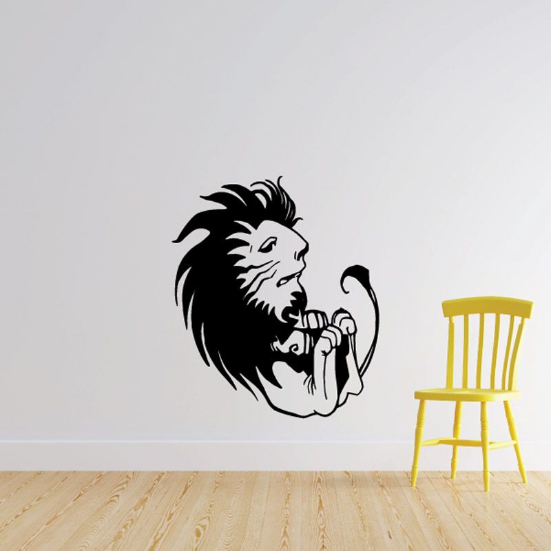 Image of Curled Up Lion Decal