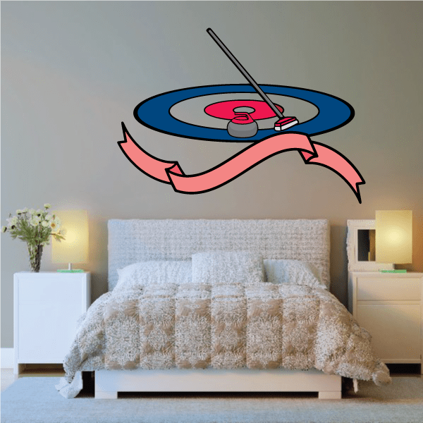 Image of Curling Goal Printed Die Cut Decal