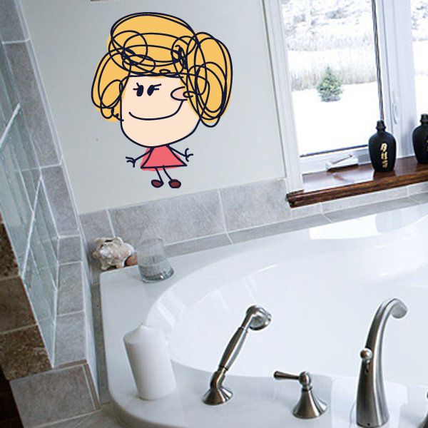 Image of Curly Haired Girl Sticker