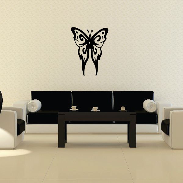 Image of Curly Tribal Butterfly Decal