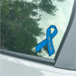 Blue awareness ribbon vinyl sticker