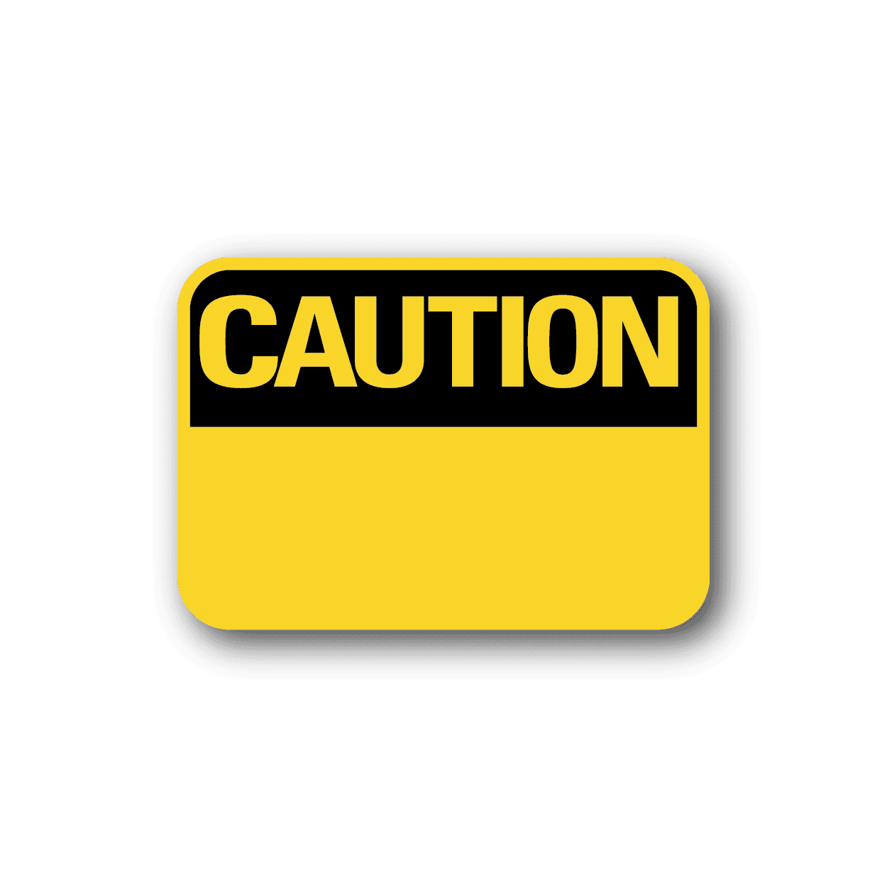 Image of Custom Caution Sign Sticker