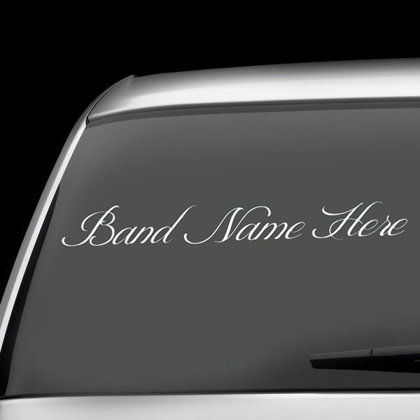 Custom Cursive Band Vinyl Stickers