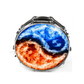 Drumhead skin vinyl wrap sticker with blue and orange galaxy yin-yang design