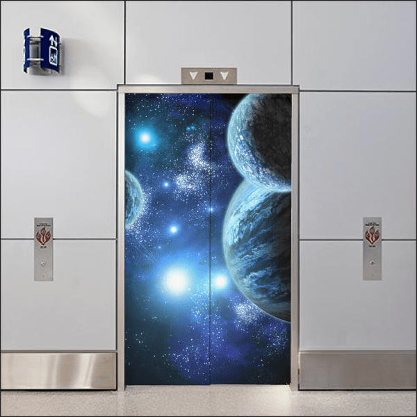 Image of Custom Elevator Door Skin - Vinyl Wrap Sticker