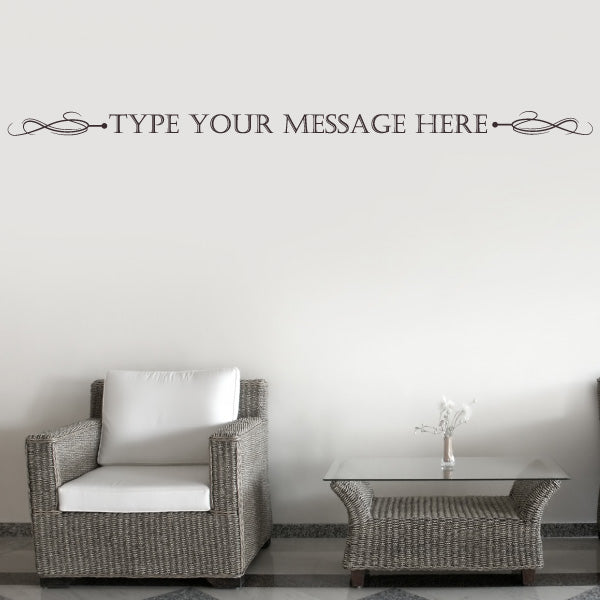 Image of Custom Embellished Text Decals