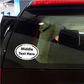 Custom euro vinyl sticker: white circular template with "Middle Text Here"