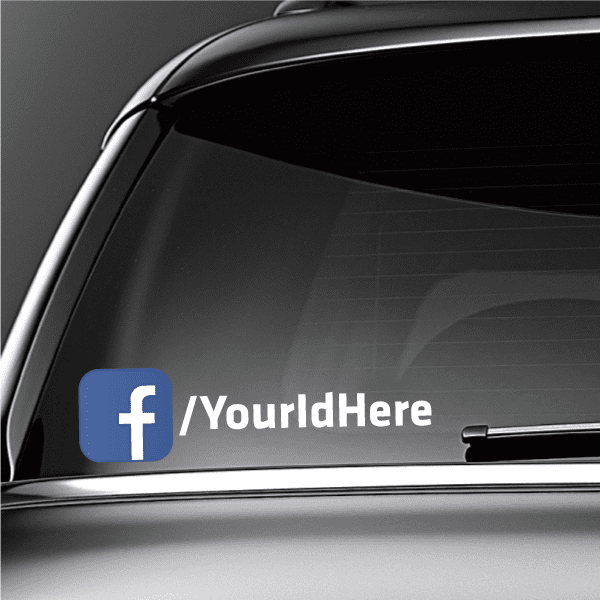 Custom Facebook Printed Die Cut Decal