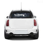 Custom Facebook thumb decal with Facebook logo and thumbs-up icon on window