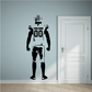 Black football player wall decal with YOUR NAME and 00