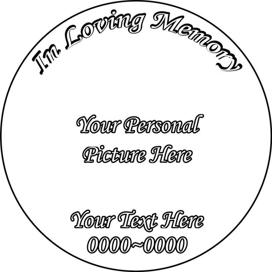 Image of Custom Image In Loving Memory Custom Circle Sticker