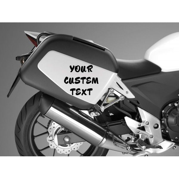 Custom Motorcycle Text Decal