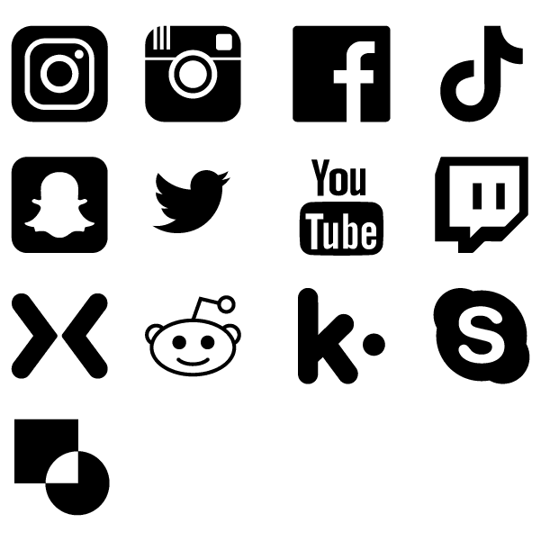 Custom Social Media Die Cut Decal