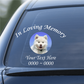 Custom Pet In Loving Memory Decal