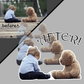 Photo vinyl sticker collage with teddy bear and kids, with large “AFTER!” text