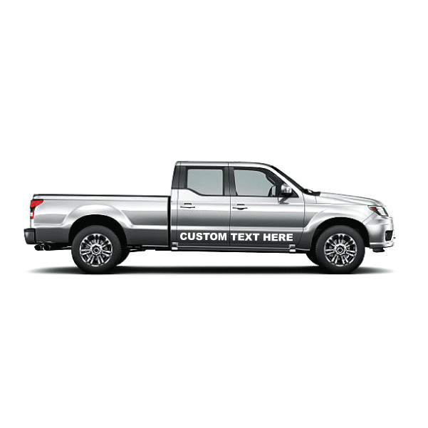 Custom Pickup Truck Door Lettering Vinyl Decal