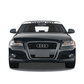 Vinyl windshield lettering banner sticker with custom text across the top of windshield