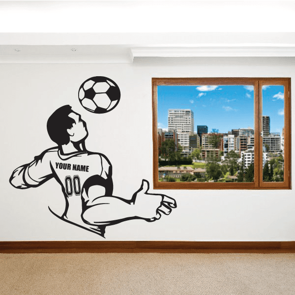 Custom Soccer Player Header Decal