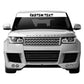 Black custom text vinyl windshield cutout decal lettering