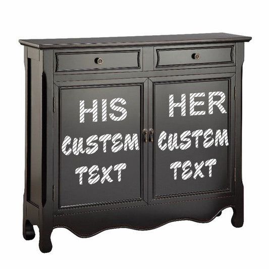 Customize your Dresser with any custom text in any font!