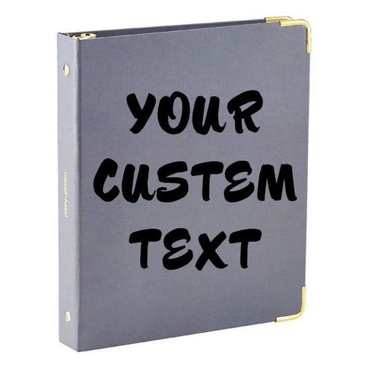 Customize your Notebooks, Binders, and Organizers with any custom text!