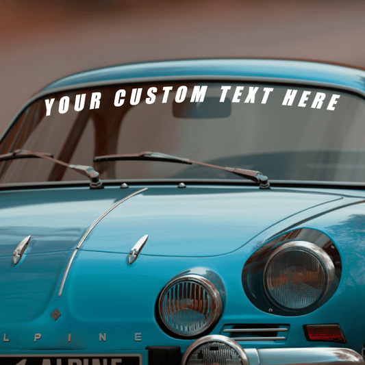 Customized Windshield Lettering Vinyl Decal