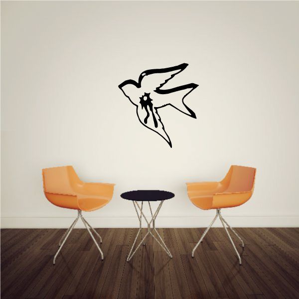 Image of Cut Out Shot Swallow Decal