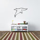 Flying swallow wall decal, white bird silhouette
