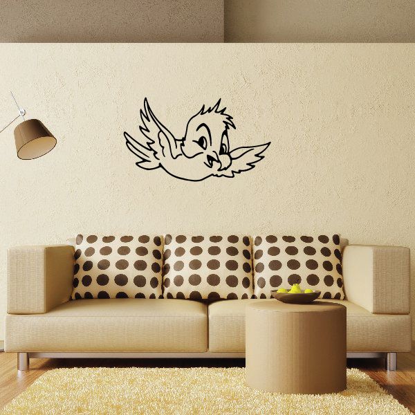 Image of Cute Smiling Bird Decal