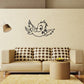 Smiling cartoon bird wall decal with outstretched wings and friendly face