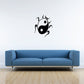 Black bug decal with halo and small sparkle accents