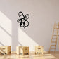 Kids dragonfly wall decal with black line art