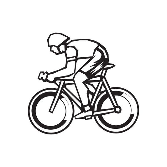 Image of Cycler Pedaling Bicycle Decal