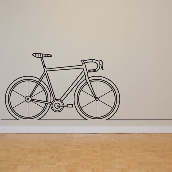 Image of Cycling Line Art Decal