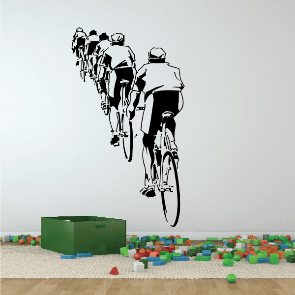 Image of Cyclist in a Line Decal