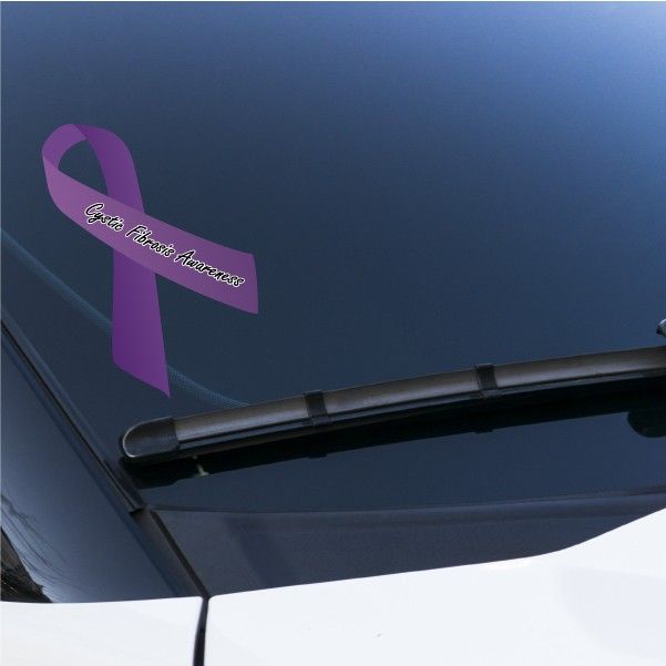 Image of Cystic Fibrosis Awareness Ribbon Vinyl Sticker