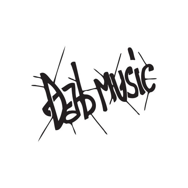 Black graffiti decal reading 'Dab Music'.