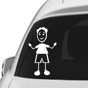 Smiling dad waving arms vinyl decal