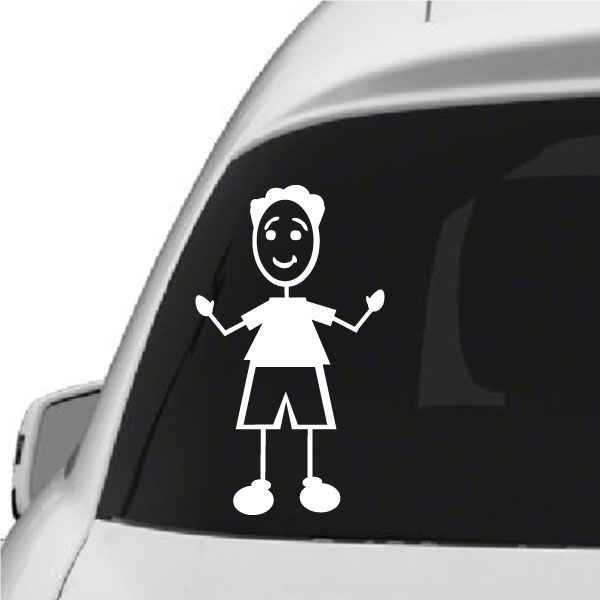 Image of Dad Smiling with Waving Arms Decal