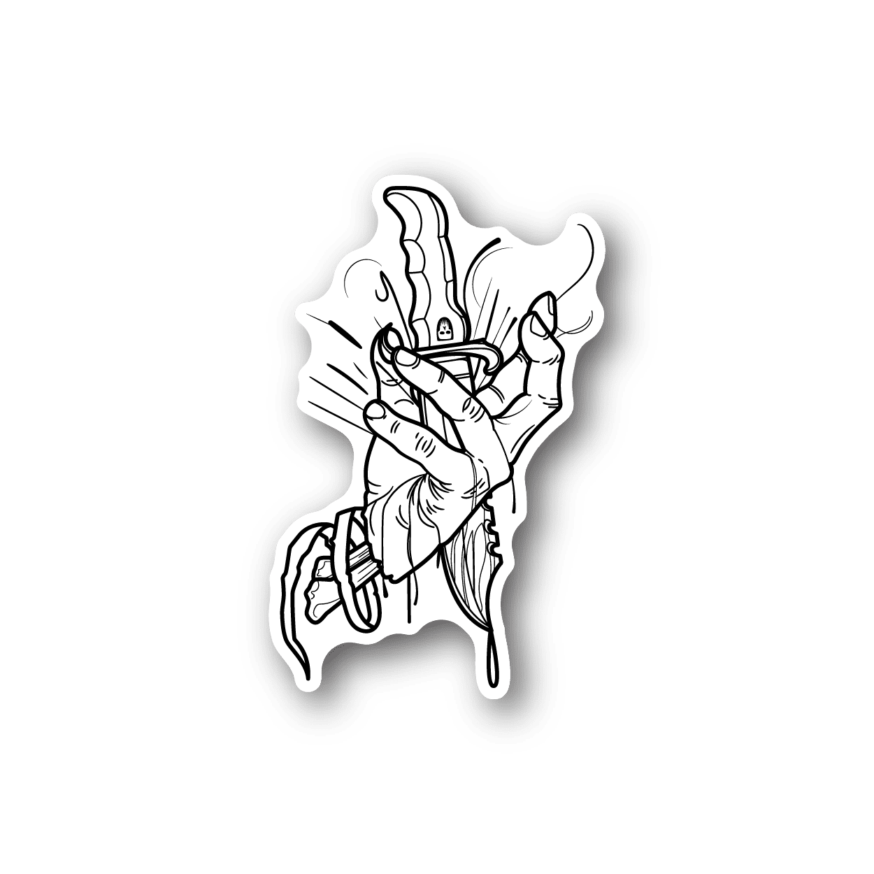 Image of Dagger in Hand Sticker