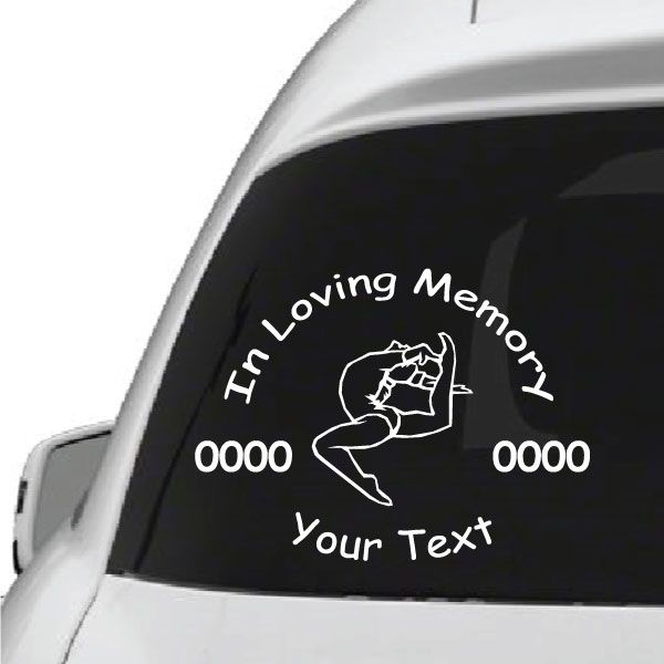 Image of Dancer Custom In Loving Memory Decal