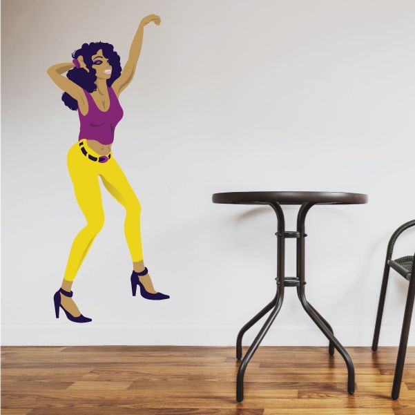 Image of Dancing Girl in Yellow pants Sticker