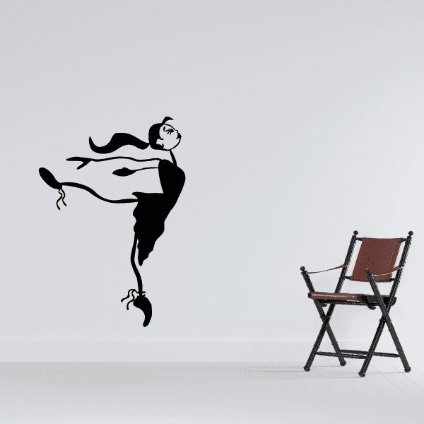 Image of Dancing Girl Sports Vinyl Wall Decal Sticker Mural Quotes Words DANCERV