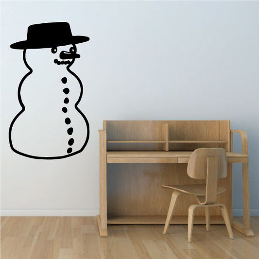 Image of Dandy Snowman Wearing Hat Decal