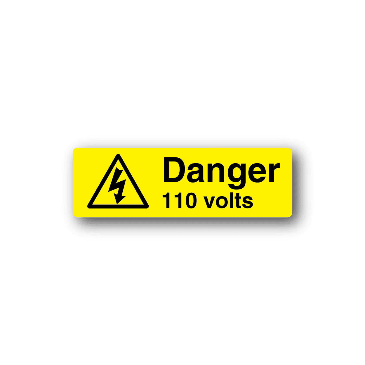 Image of Danger 110 Volts Rectangle Sticker