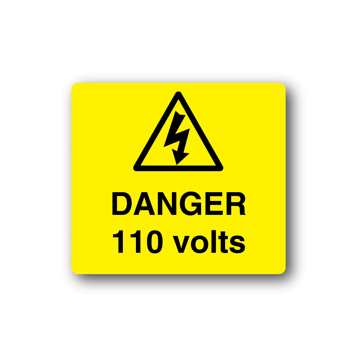 Image of Danger 110 Volts Sticker