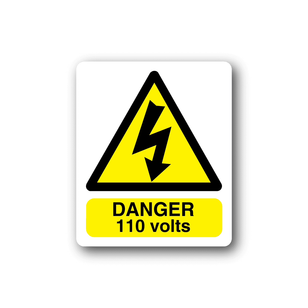 Image of Danger 110 Volts Sticker