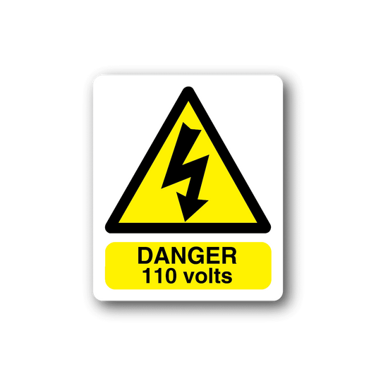 Image of Danger 110 Volts Sticker