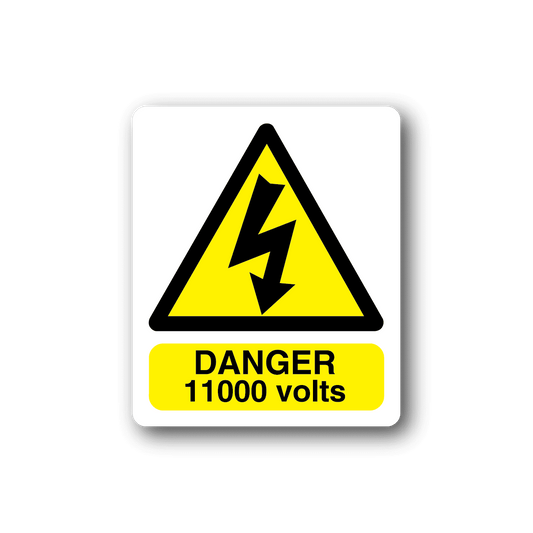 Image of Danger 11000 Volts Sticker